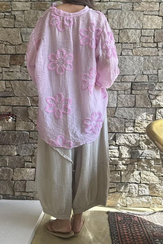 Sabo Boucle Flower Blouse Candy